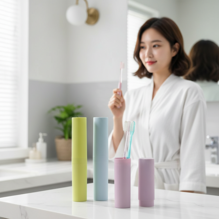 여행용 칫솔 케이스 휴대용 보관함 위생적인 치솔통 거치대 출장 캠핑 사무실