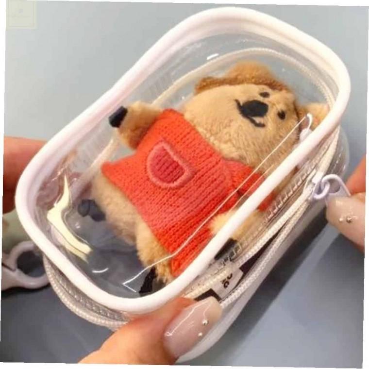 솜인형 파우치 사각 화이트 여행용파우치 수영파우치 방수파우치