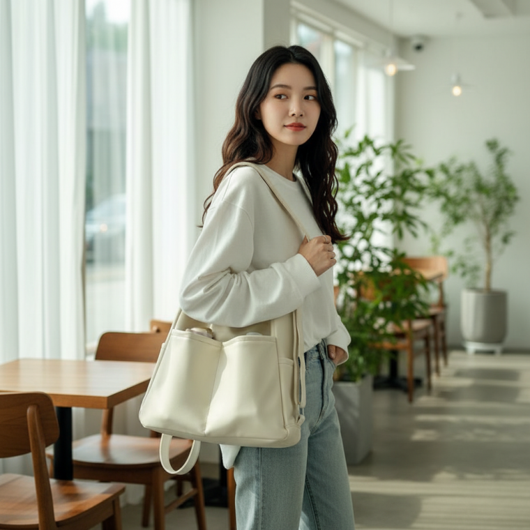 20대 여자 가죽 백팩 대학생 데일리 책가방 직장인 출근용 가방 심플한 학생 여성용 고급스러운 데일리룩