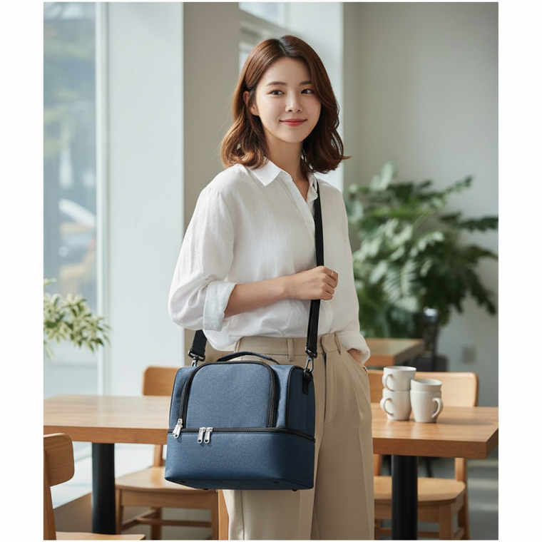 직장인 보온 보냉 도시락 가방 점심 식사 핸드백 가벼운 나들이 보냉백 파우치