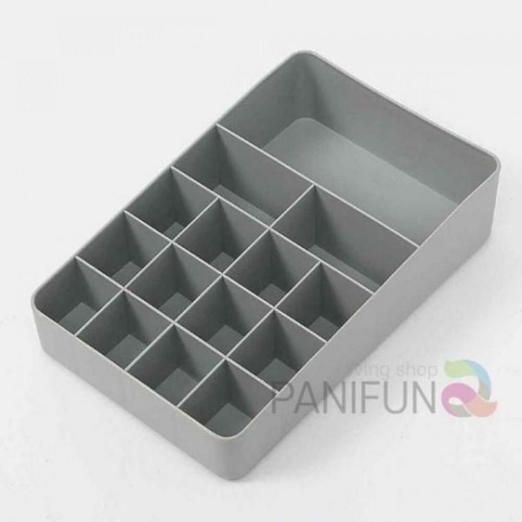 칸칸 화장품정리함 그레이 화장품정리대 화장품트레이 화장대정리대 팩트정리함 향수정리함