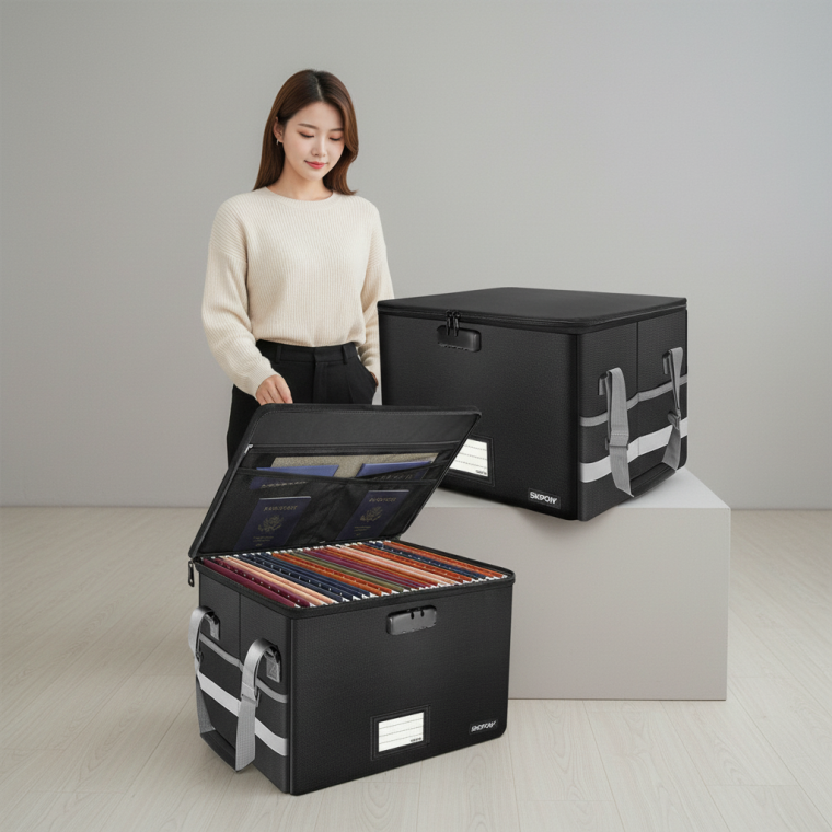 내화 방수 서류 정리함 문서 보관 가방 사무실 서류함 수납함