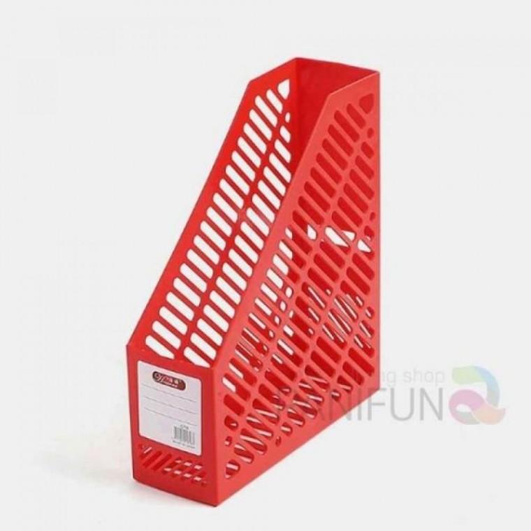 오피스 파일박스 레드 파일정리함 파일보관함 사무용책꽂이 파일꽂이 서류꽂이
