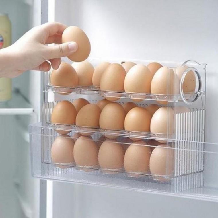 계란트레이 오토폴딩 달걀 보관함 계란용기 통 정리함
