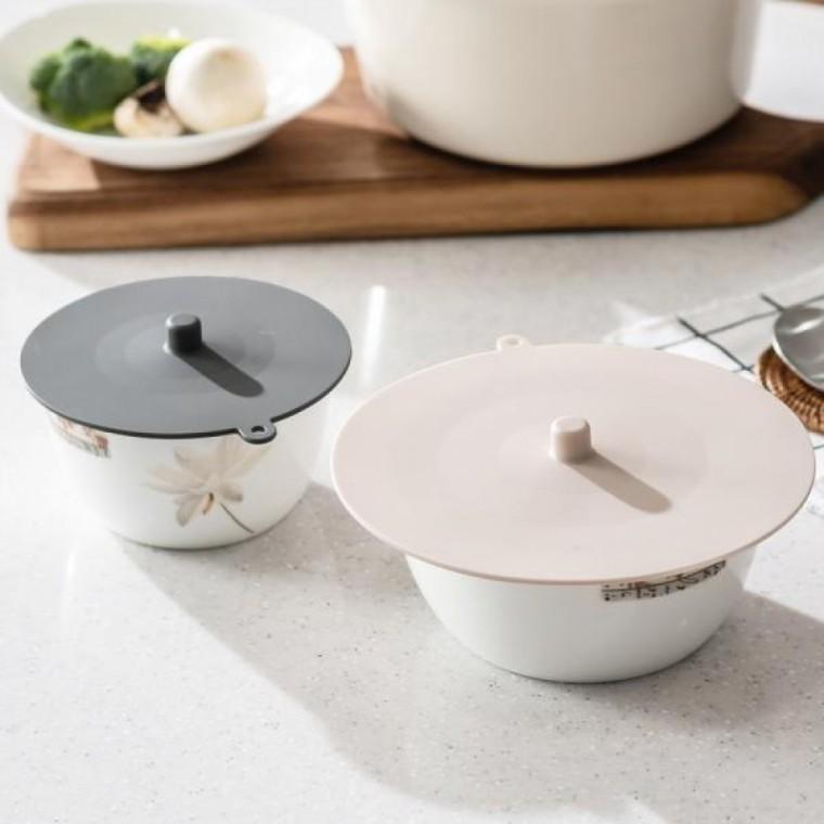 국산 실리콘 덮개 뚜껑 다용도 음식 접시 커버 23cm