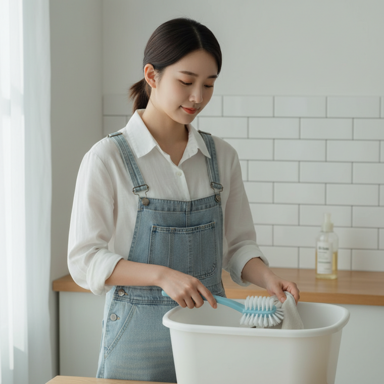 5면 다용도 세탁솔 운동화 솔 빨래 욕실 청소용품 다목적 구석 틈새 세척 도구 찌든 때 제거