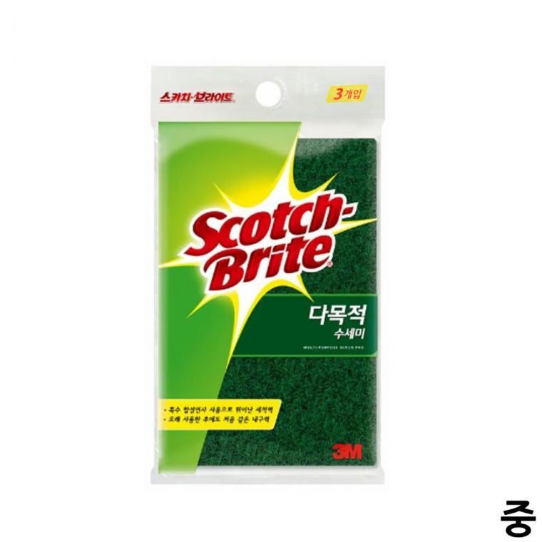 다목적 수세미 욕실 다용도 중형 3개 주방 화장실 청소