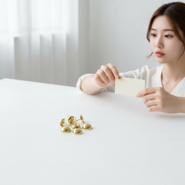 사무실 게시판 압정 메모 고정핀 서류 부착용 핀 다용도 벽면 고정용 도구