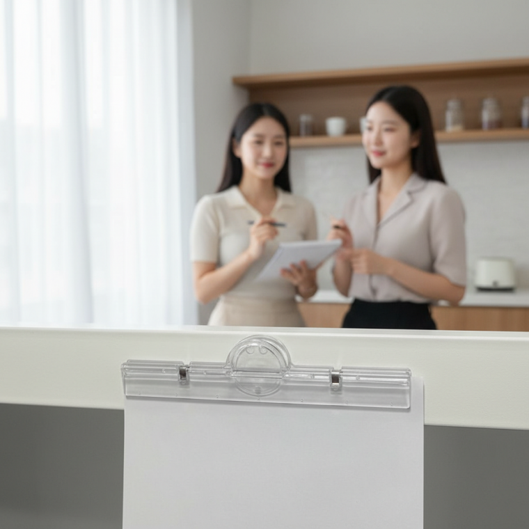 강력 마그네틱 메모 홀더 주방 냉장고 게시판 부착용 다용도 A4 문서 집게
