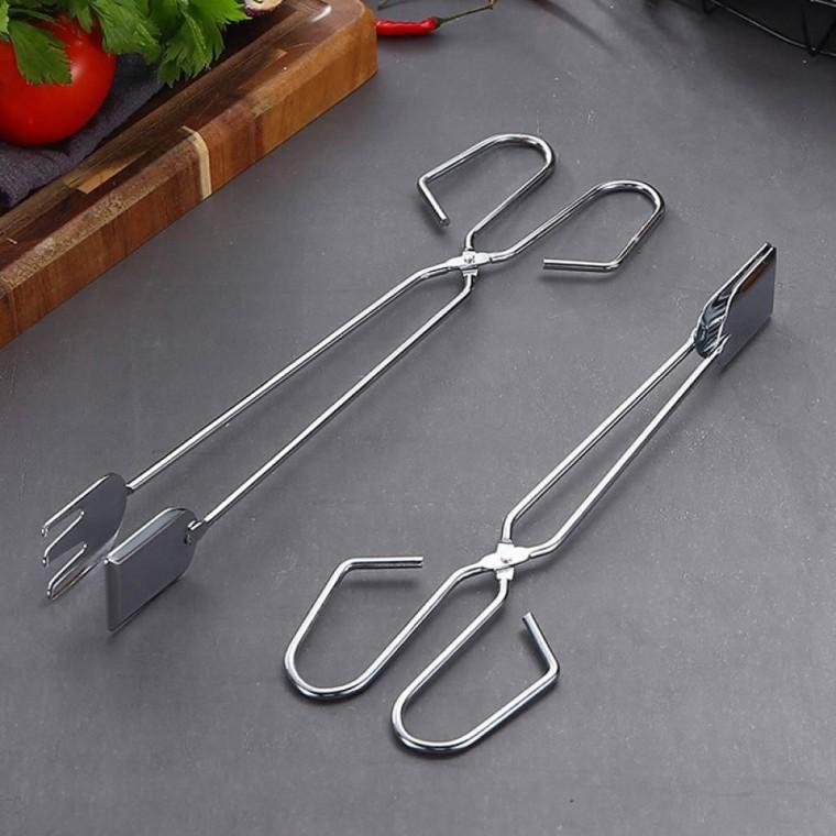 스테인리스 주방 집게 35cm 바베큐 고기 캠핑 치킨 요리 조리도구 다용도