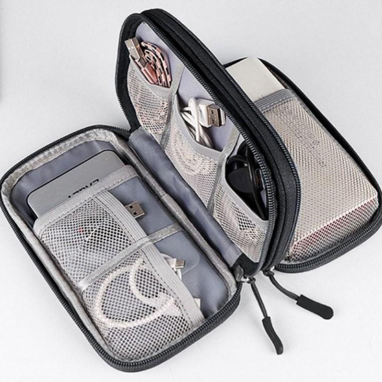 케이블 USB 충전기 핸드폰 디지털 멀티 파우치 블랙 휴대폰 이어폰 폰파우치 스마트폰