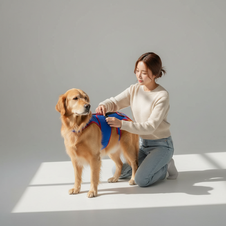 강아지 척추 애견 허리 서포터 반려견 지지대 노령견 보행 보조기 소형견 중형견 대형견 등뼈 교정용 밴드