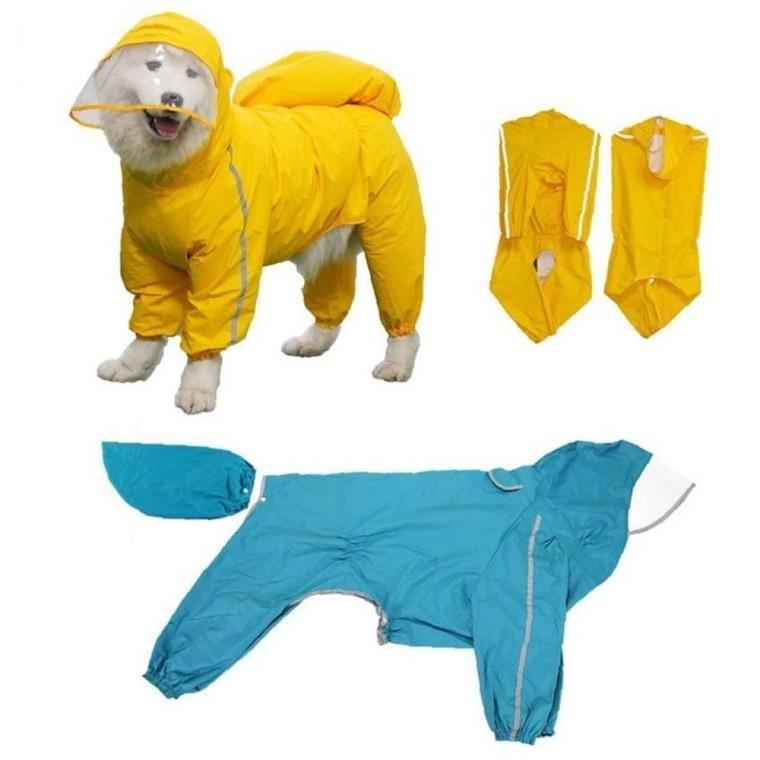 대형견 우비 포근 외출 레인코트 바람막이 애견비옷 10XL