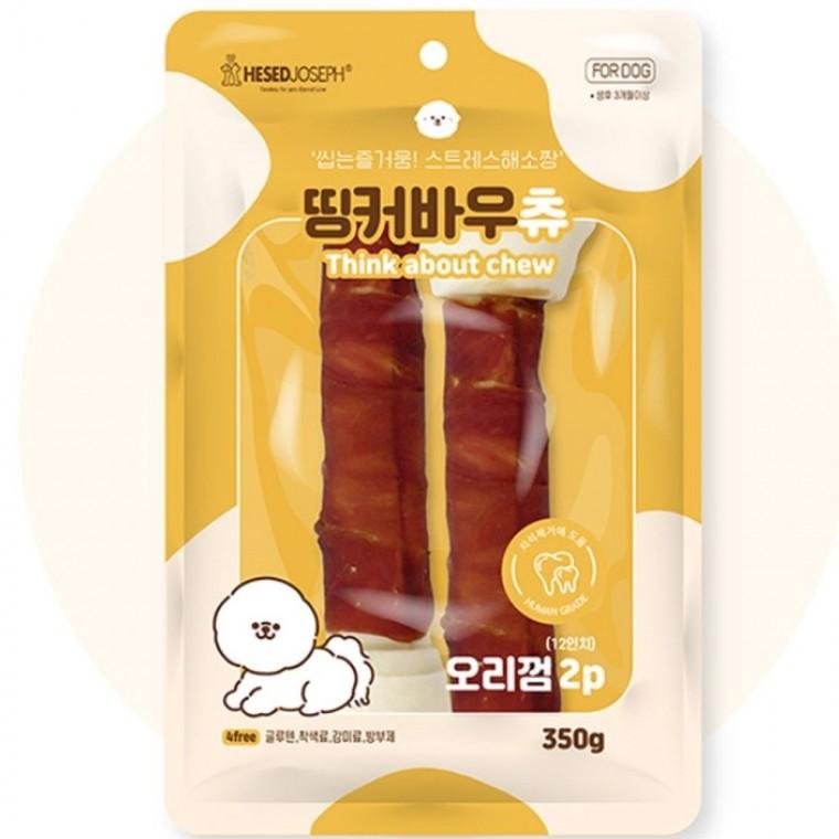 띵커바우츄 강아지간식 개껌 애견껌 반려견 간식 오리껌 2p