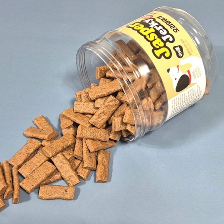 강아지 간식 육포 애견 동물 간식 져키 오리와야채 400g