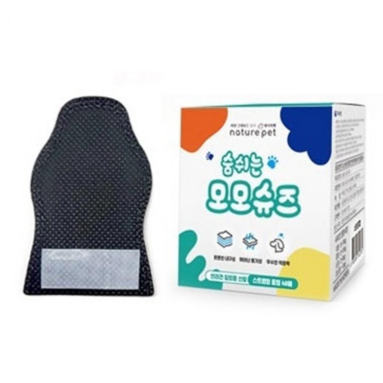 모모 강아지신발 숨쉬는 모모슈즈 (블랙) (48매입) (중형) 산책 애견슈즈
