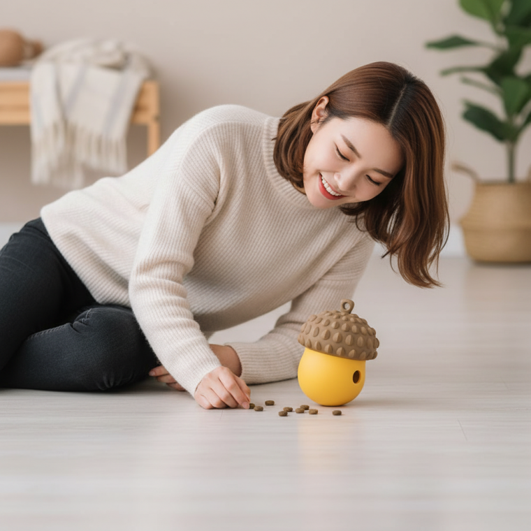 강아지 공 장난감 간식 급여 실리콘 볼 놀이 용품 애견 치아 관리 덴탈 토이
