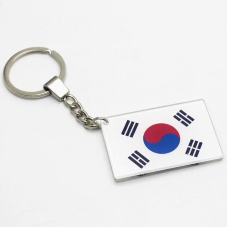 사각 태극기 키링 가방 걸이 열쇠고리 차키 장식 고리