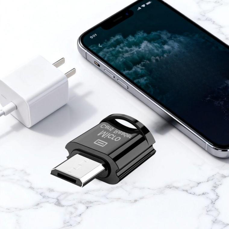 휴대 편한 키링 고리 마이크로 5핀 C타입 카드 리더기 키링형 카드리 미니카