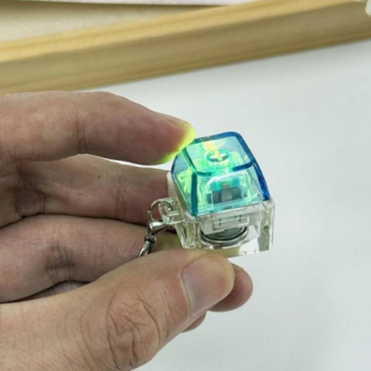 5컬러 선택 가능 LED 키캡 피젯 키링 기계식 딸깍이 키홀더 단체 선물용