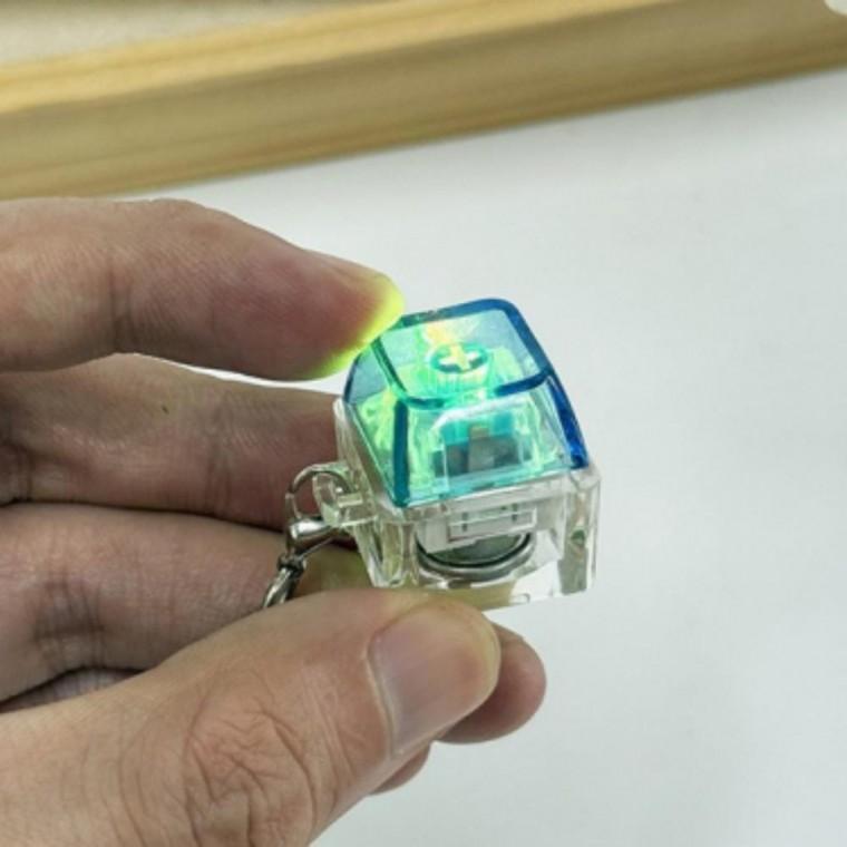 소품 라이트 디자인 커스텀 DIY 스페이스바 LED 키캡 키링 피젯 키홀더