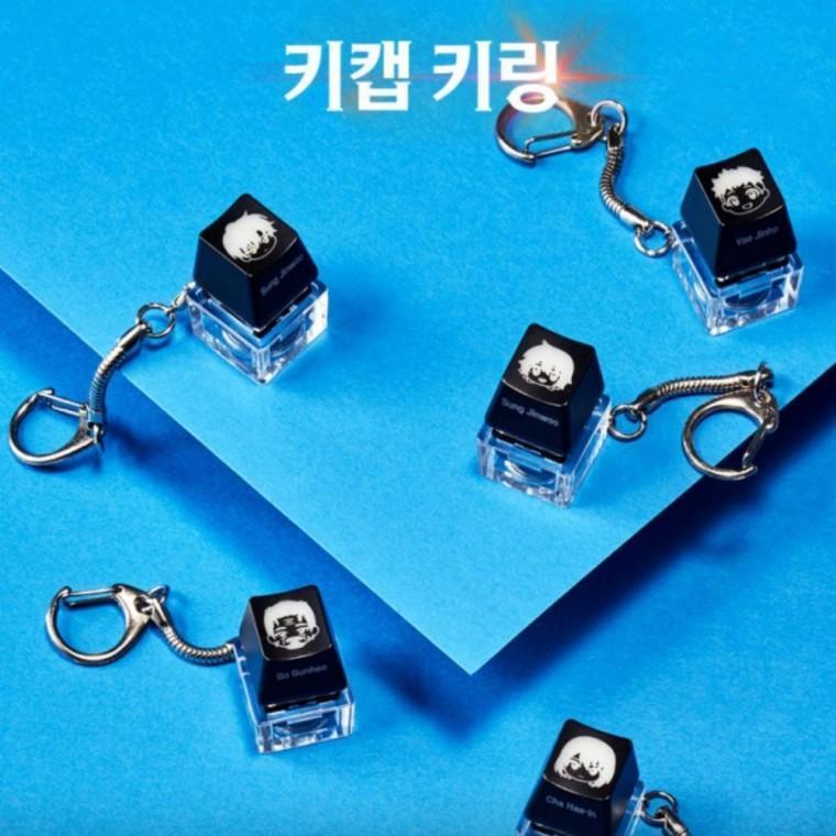 키링 5종 고리 판타지 선택형 캐릭터 LED 장식 키캡 포인트 테마 가방