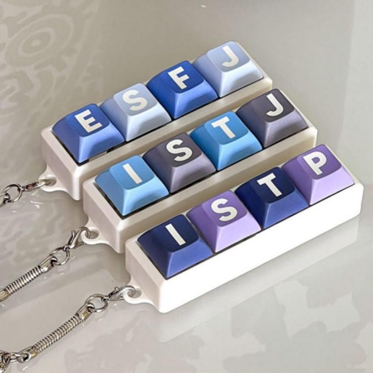 가방고리 네모 성격 우정 키캡 유형 MBTI 파우치 포인트 키링 선물용