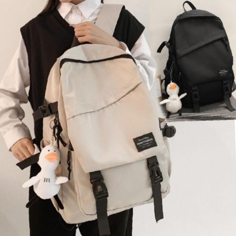 남녀 캐주얼 간편코디 사선 지퍼 배낭 1P 키링포함 커플