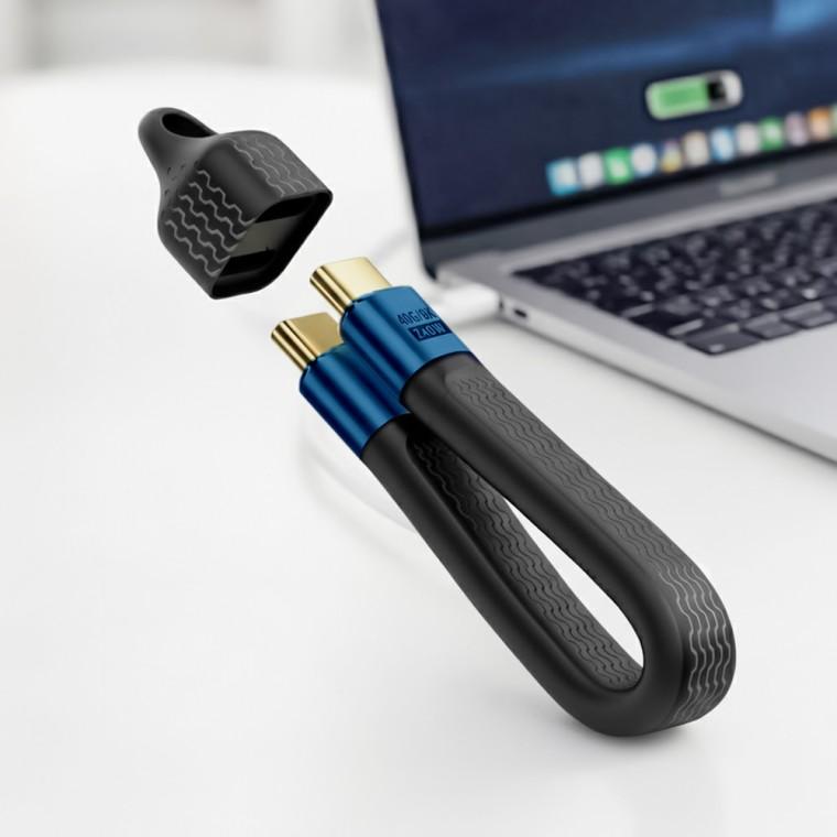 240w USB4.0 C to C 고속충전 키링 케이블(블랙)