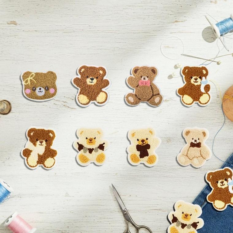 열부착 와펜 패치 8개 세트 에코백 리폼 DIY 자수 꾸미기 부자재