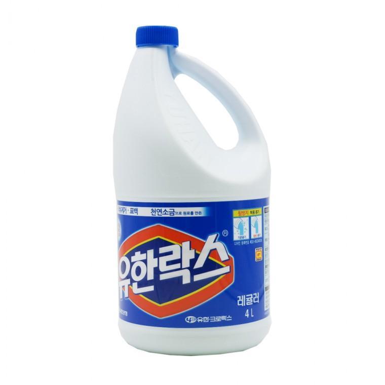 유한락스 레귤러 배수구 4L 용기 욕실청소 곰팡이제거 배수구청소 세면대 화장실청소