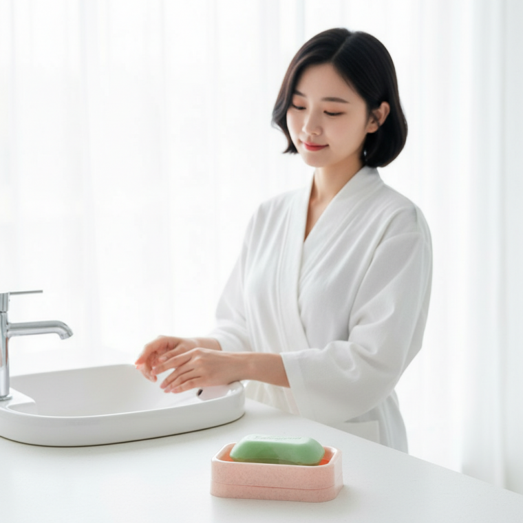 물고임 방지 이중 구조 욕실 비누 받침대 배수형 플라스틱 거치대 홀더