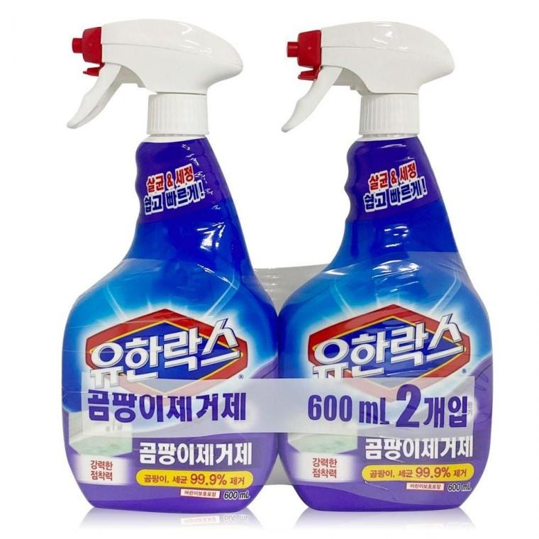 청소세정제 물때제거 유한락스 곰팡이제거제(본품600ml 2입) 욕실청소 주방