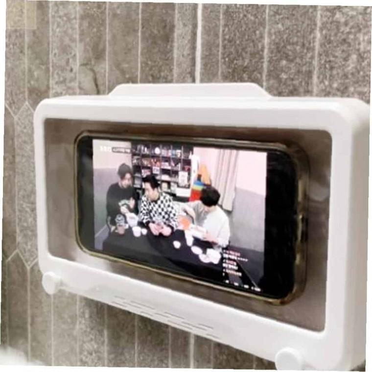 방수 핸드폰거치대 화이트 욕실휴대폰거치대 주방스마트폰거치대 주방휴대폰거치대