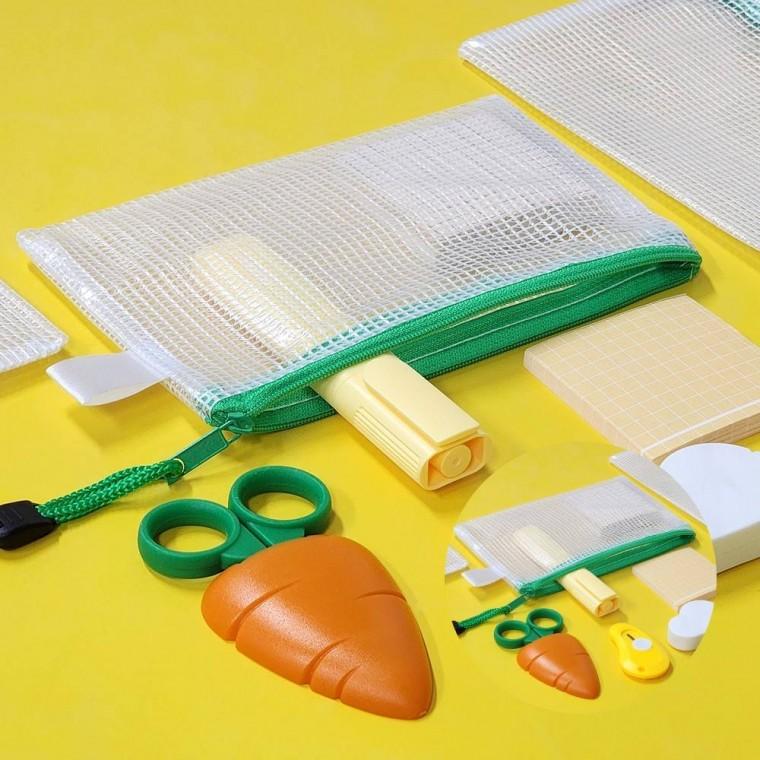 화이트 포인트 메쉬 파우치 S 망사파우치 매쉬파우치