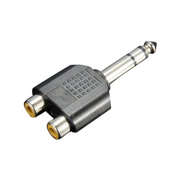 SW0017 RCA(F) to 5.5(M) 스테레오 Y형 젠더 2RCA에서 5.5파이로 변환