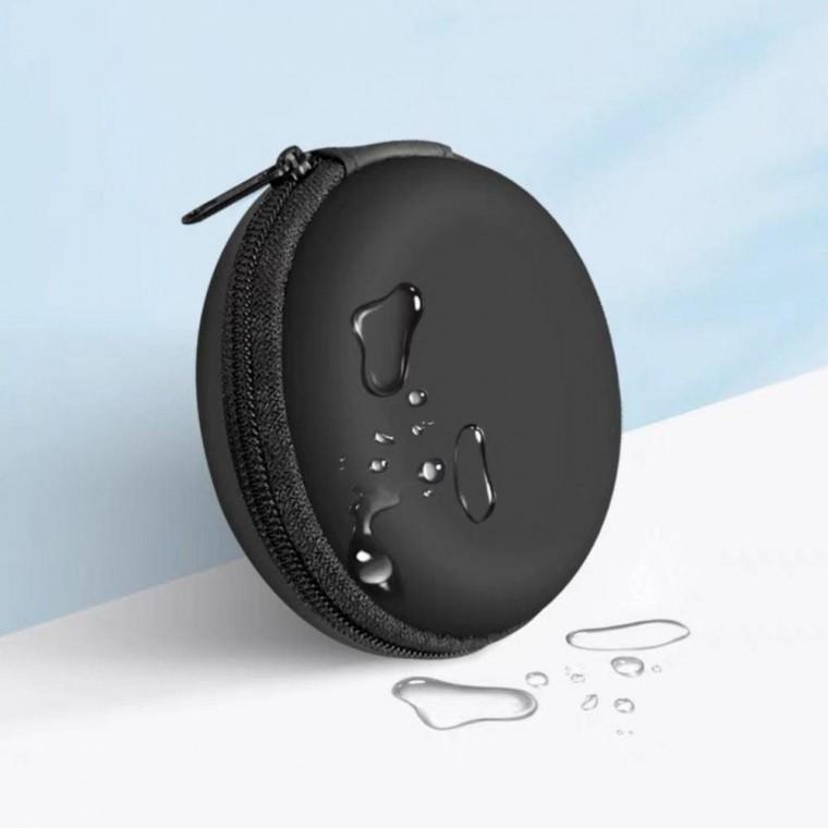 원형 이어폰 케이스 휴대용 파우치 스파 보관함 주머니 usb 유선 가방