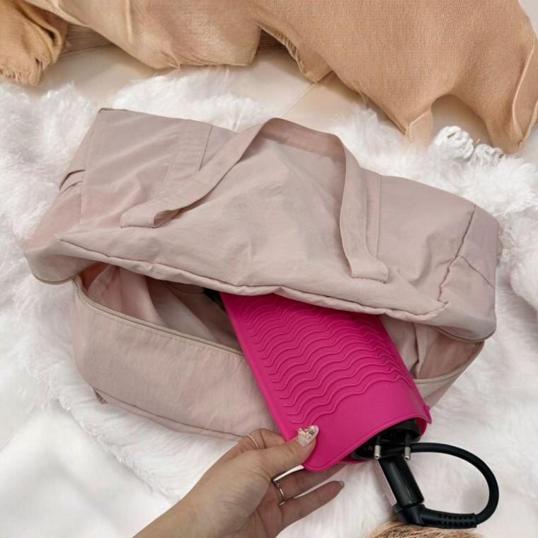 봉고 데기 파우치 진핑크 고데 기파 고데기 패드 케이스 실리콘