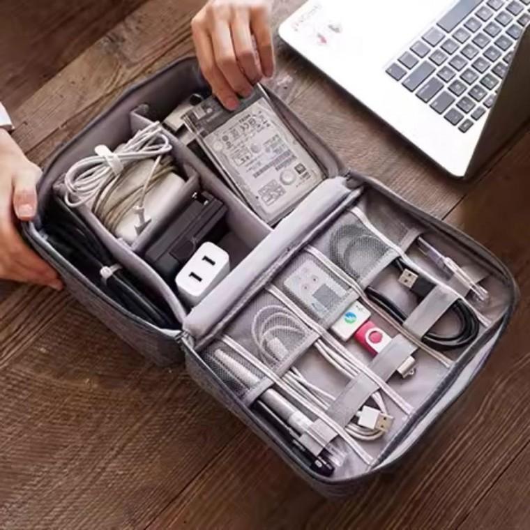 탈부착 방수 케이블 usb 멀티 디지털 외장 하드 파우치 가방 남자 보조 배터리 멀치