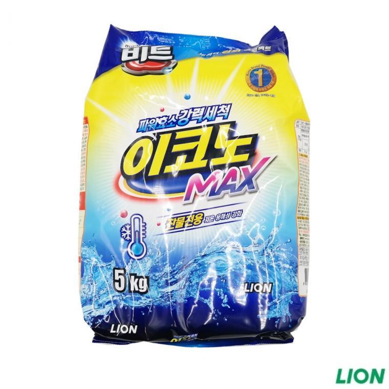 비트 찬물전용 이코노 MAX 5kg 파우치 분말세제 세탁 드럼용 용품 액체세제 세탁용품 일반용
