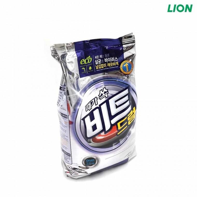 드럼용 비트 가루세제 2.5kg 세탁용품 액체세제 리필 파우치 1EA 분말 일반용