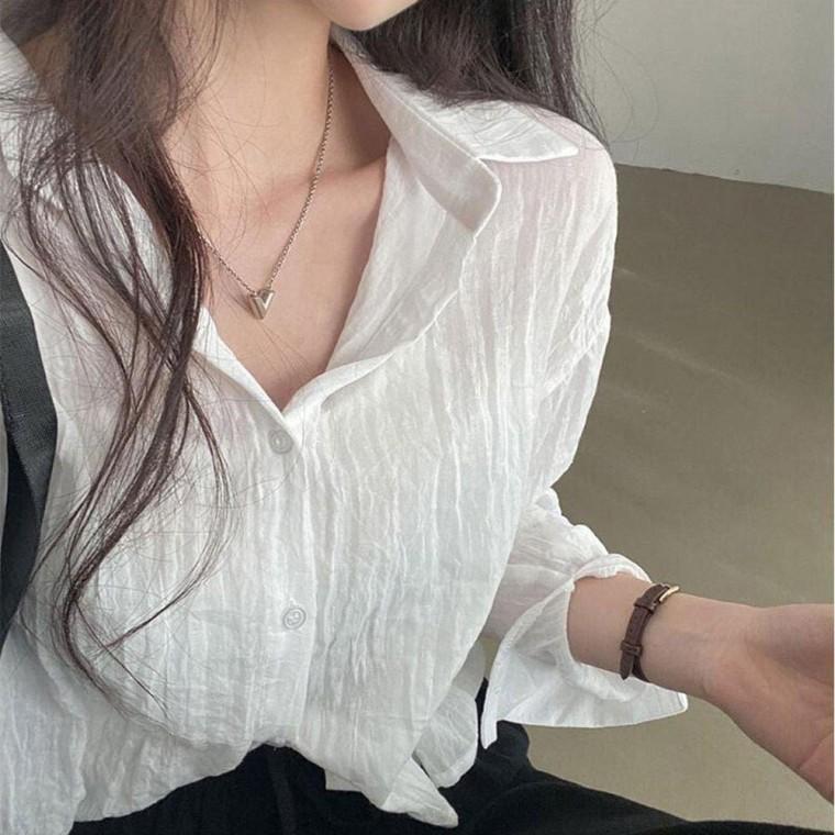 롤업 여름 간절기 얇은 남방 3컬러 여성셔츠 얇은셔츠 봄셔츠 시스루셔츠 간절기셔츠 여름셔츠 여성