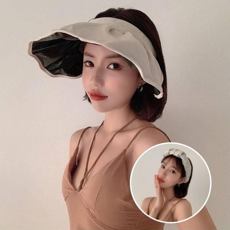 여성 암막 모자 햇빛 차단 선캡 여름 왕챙 비치 여성챙 코튼 휴가 챙이큰 여름챙