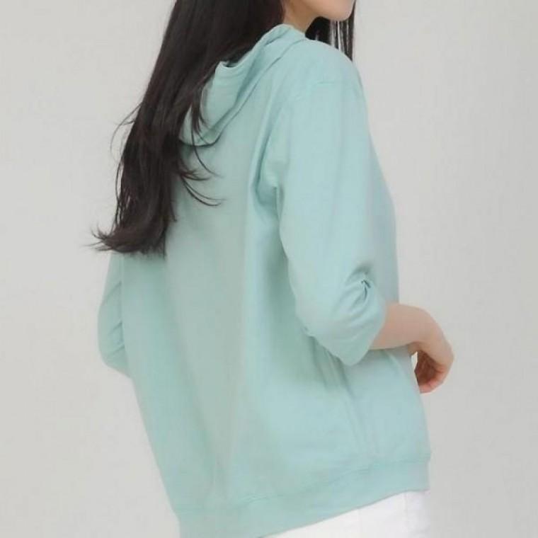 7부 티셔츠 패션 여름 반팔티 면티 여성 옷 면티 여성 후드 티셔츠 후드티 후드티 고급면