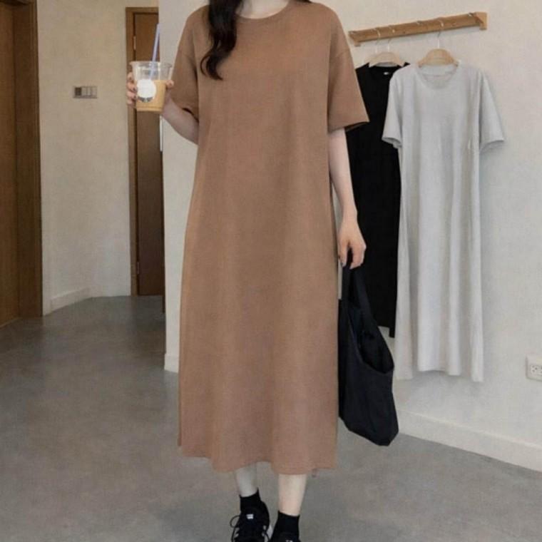 반팔 여자루즈핏 롱루즈핏 여자 데일리룩 반팔롱 여름롱