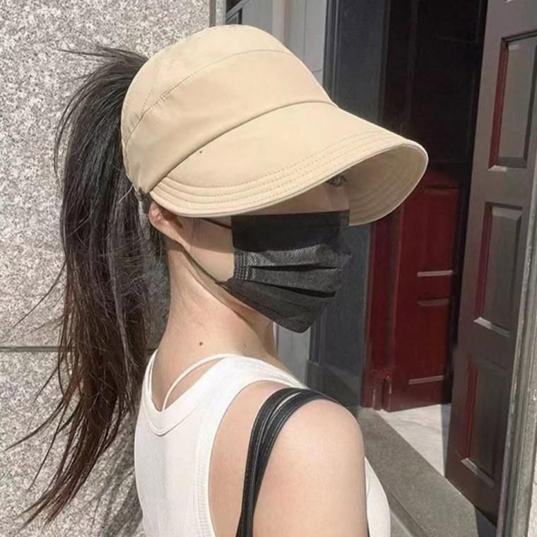 햇빛 자외선차단 포니테일 썬캡 선캡 여름 여자 돌돌이모자 휴대용 야외 여행 바캉스 데일리 돌돌이썬캡