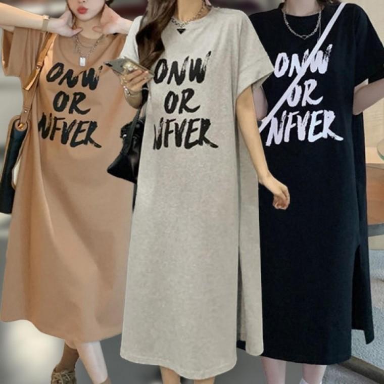 여성 데일리 여름 반팔 박스 롱 긴 원피스