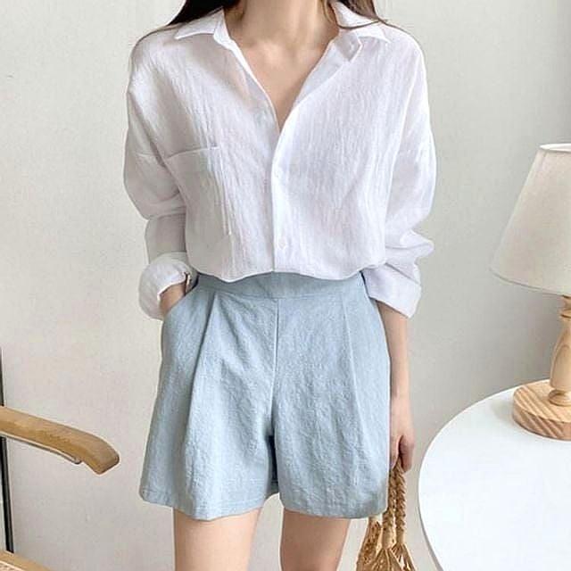 큐롯팬츠 여성 밴딩 핀턱 숏팬츠 A라인 반바지 6색 여름
