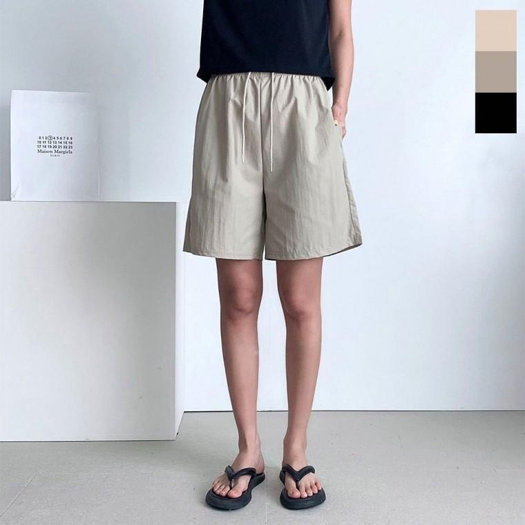 여름하의 허리밴딩 쿨팬츠 시원한 바스락 여자 반바지