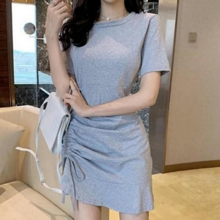 드레스 슬림핏 슬림 여성 셔링 원피스 미니 여름